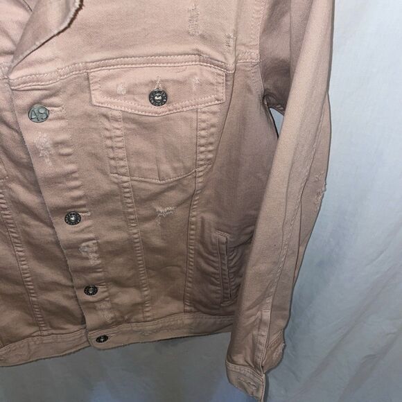 Adriano Goldshmied Women’s Distressed Jacket Size Medium Pink Denim Outdoors - Picture 7 of 12
